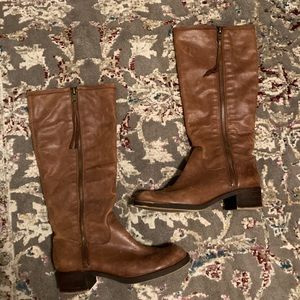 Lucky Brand faux leather knee high boots